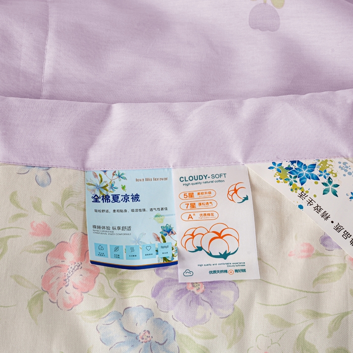 91家纺网 家纺一手货源 找家纺 红日子纺织品 2026新款全棉印花夏被夏凉被空调被 知意花蔓