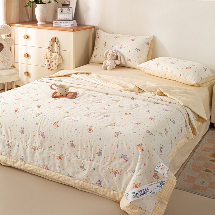 91家纺网 家纺一手货源 找家纺 （总）红日子纺织品 2026新款里外全棉纯棉印花夏被夏凉被空调被