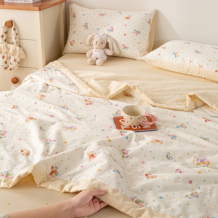 91家纺网 家纺一手货源 找家纺 （总）红日子纺织品 2026新款里外全棉纯棉印花夏被夏凉被空调被