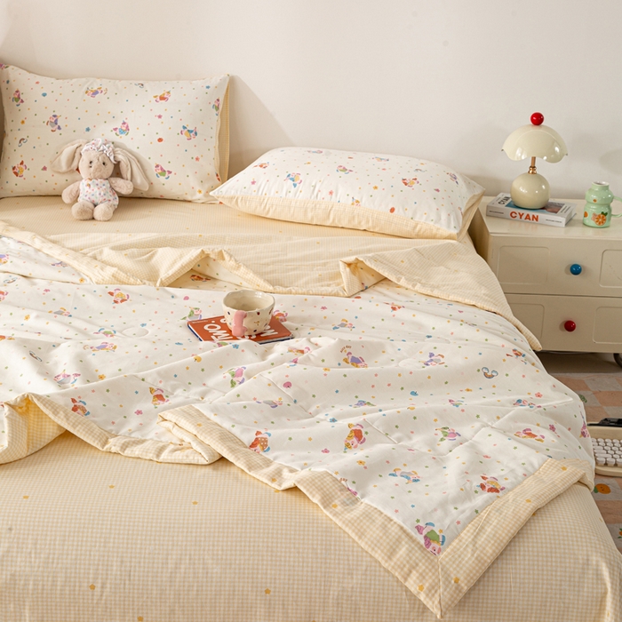 91家纺网 家纺一手货源 找家纺 （总）红日子纺织品 2026新款里外全棉纯棉印花夏被夏凉被空调被