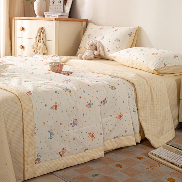 91家纺网 家纺一手货源 找家纺 （总）红日子纺织品 2026新款里外全棉纯棉印花夏被夏凉被空调被