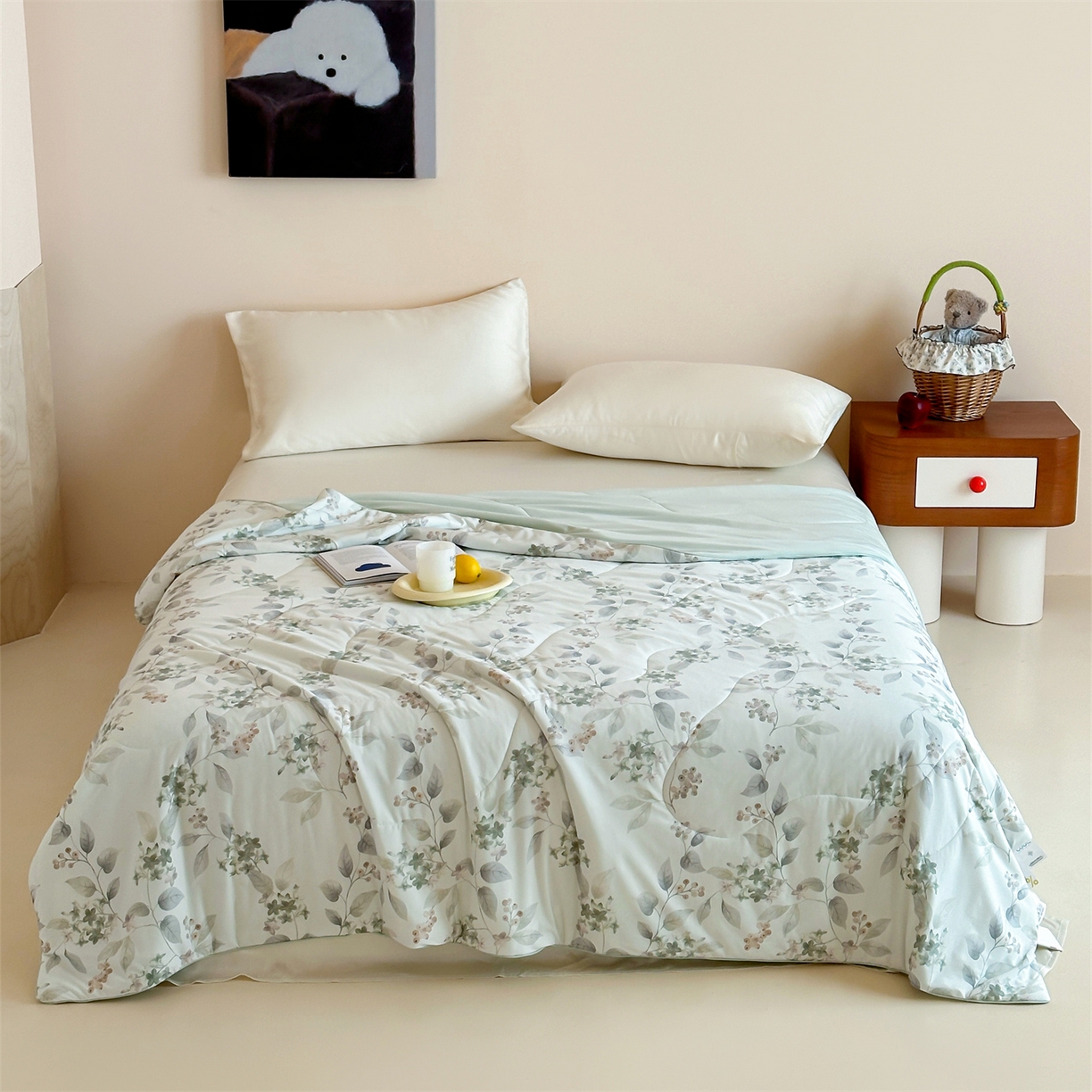 91家纺网 家纺一手货源 找家纺 （总）傲蕾良品 2026新款【冷凝一号】高定锦氨针织蚕丝冰皮被