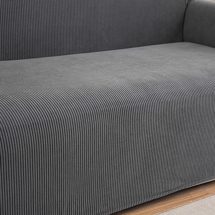 91家纺网 家纺一手货源 找家纺 飞翔家纺沙发套 2026新款条纹沙发套 深灰