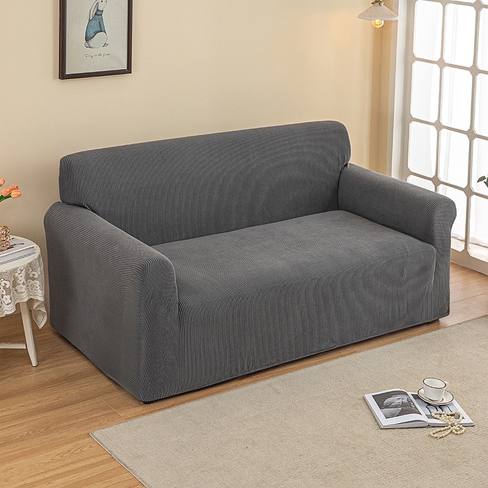 91家纺网 家纺一手货源 找家纺 飞翔家纺沙发套 2026新款条纹沙发套 深灰