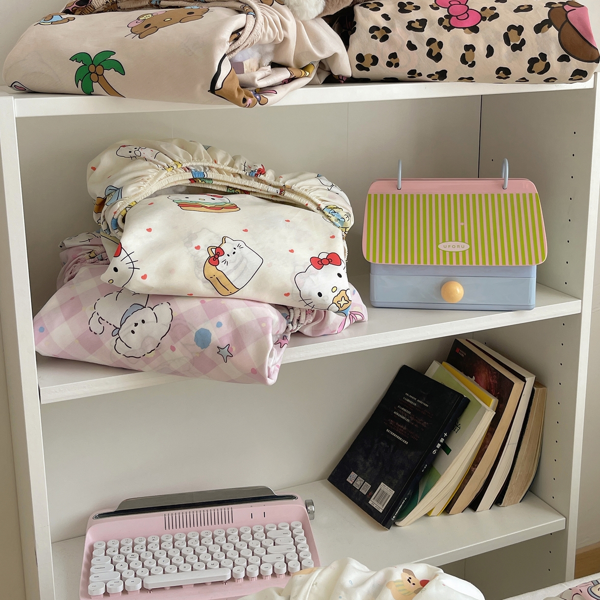 91家纺网 家纺一手货源 找家纺 六巷胡同 2026新款40支全棉13070INS卡通单品床笠 组合叠拍图