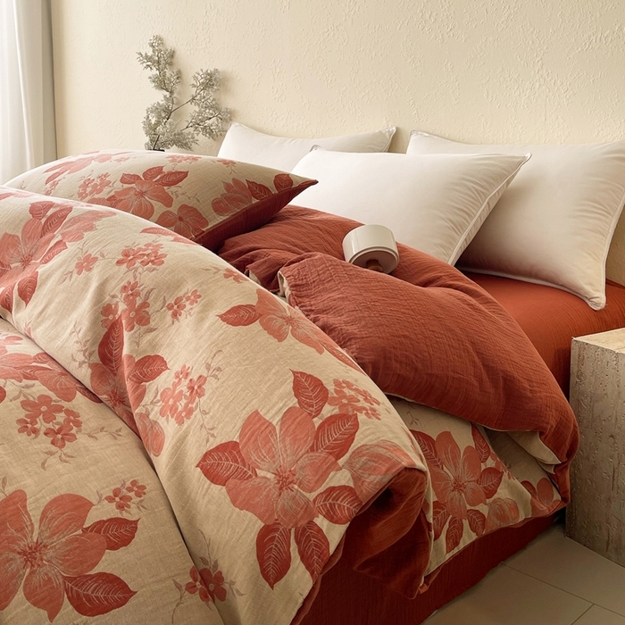 91家纺网 家纺一手货源 找家纺 （总）春皖家纺 2026新款全棉纯棉拉链款双层纱被套单被套被套单件