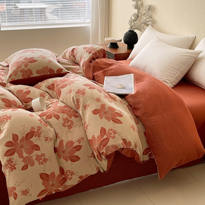 91家纺网 家纺一手货源 找家纺 （总）春皖家纺 2026新款全棉纯棉拉链款双层纱被套单被套被套单件