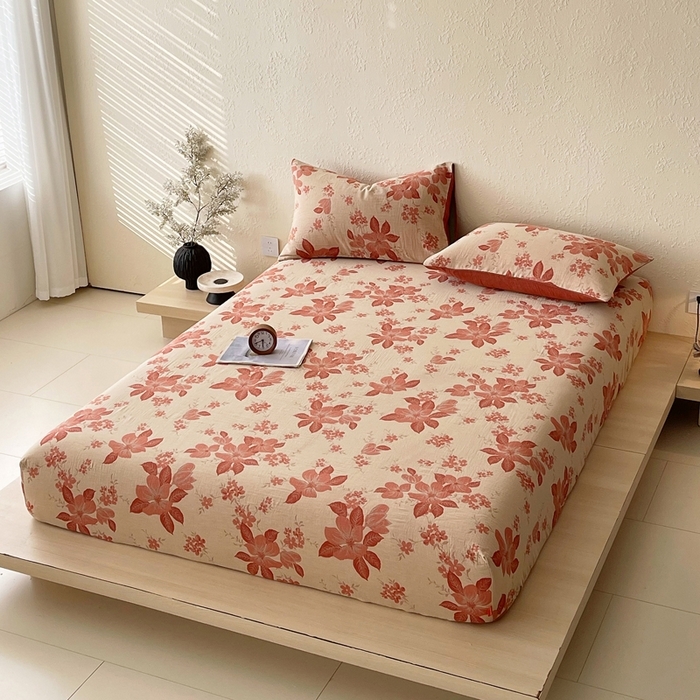 91家纺网 家纺一手货源 找家纺 （总）春皖家纺 2026新款全棉纯棉拉链款双层纱床笠单床笠床笠单件