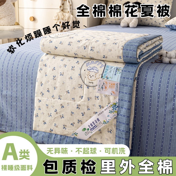 91家纺网 家纺一手货源 找家纺 （总）红日子纺织品 2026新款里外全棉纯棉印花夏被夏凉被空调被