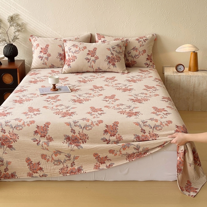 91家纺网 家纺一手货源 找家纺 （总）春皖家纺 2026新款全棉纯棉拉链款双层纱床单单床单床单单件