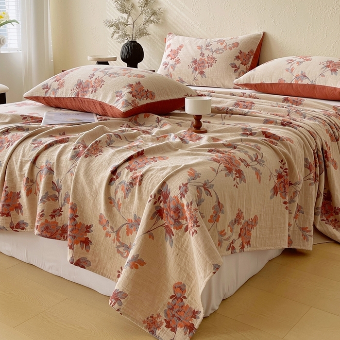 91家纺网 家纺一手货源 找家纺 （总）春皖家纺 2026新款全棉纯棉拉链款双层纱床单单床单床单单件