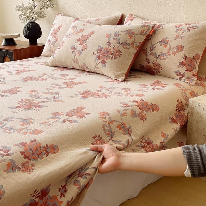 91家纺网 家纺一手货源 找家纺 （总）春皖家纺 2026新款全棉纯棉拉链款双层纱床单单床单床单单件