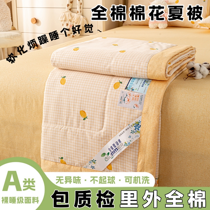 91家纺网 家纺一手货源 找家纺 （总）红日子纺织品 2026新款里外全棉纯棉印花夏被夏凉被空调被