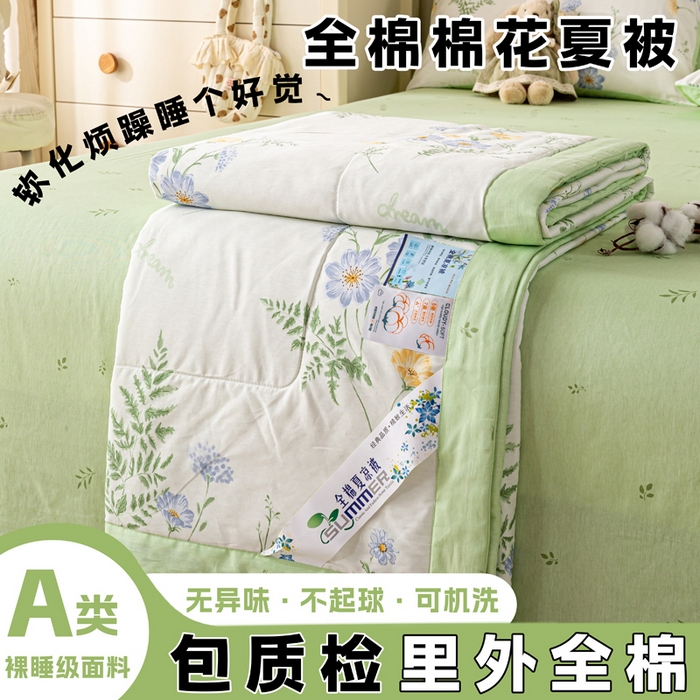 91家纺网 家纺一手货源 找家纺 （总）红日子纺织品 2026新款里外全棉纯棉印花夏被夏凉被空调被