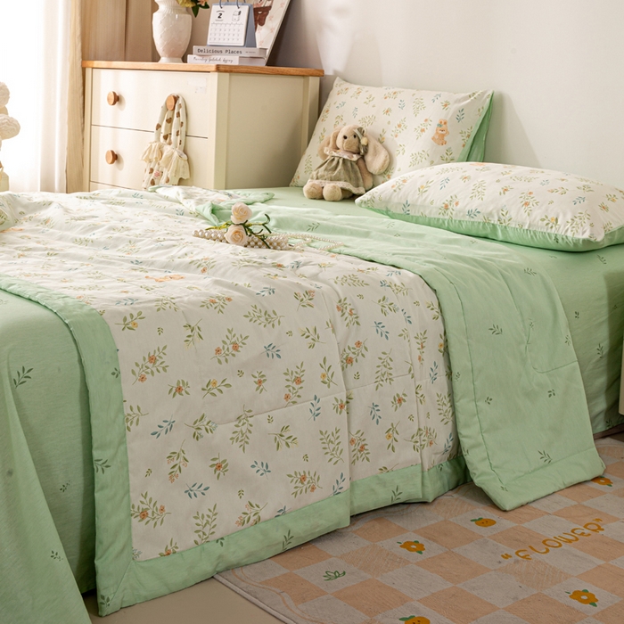 91家纺网 家纺一手货源 找家纺 红日子纺织品 2026新款里外全棉纯棉印花夏被夏凉被空调被 丽都倩影