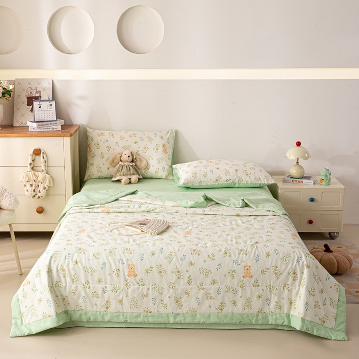 91家纺网 家纺一手货源 找家纺 红日子纺织品 2026新款里外全棉纯棉印花夏被夏凉被空调被 丽都倩影