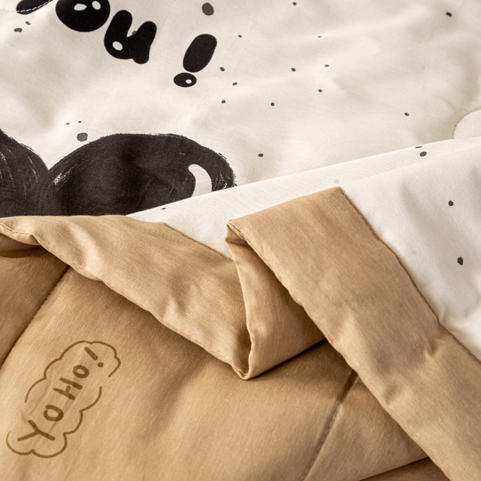 91家纺网 家纺一手货源 找家纺 红日子纺织品 2026新款里外全棉纯棉印花夏被夏凉被空调被 萌心熊宝