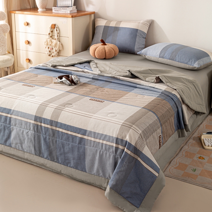 91家纺网 家纺一手货源 找家纺 红日子纺织品 2026新款里外全棉纯棉印花夏被夏凉被空调被 韶华