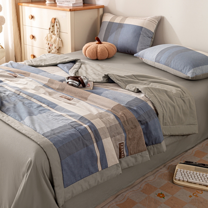 91家纺网 家纺一手货源 找家纺 红日子纺织品 2026新款里外全棉纯棉印花夏被夏凉被空调被 韶华