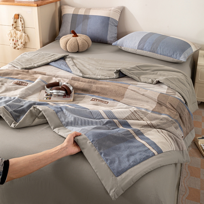 91家纺网 家纺一手货源 找家纺 红日子纺织品 2026新款里外全棉纯棉印花夏被夏凉被空调被 韶华