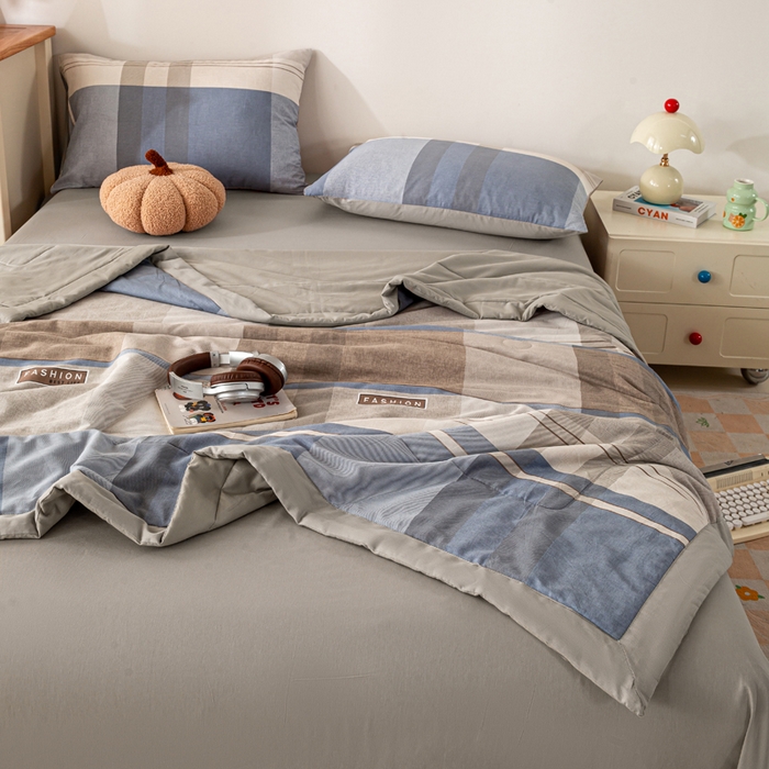 91家纺网 家纺一手货源 找家纺 红日子纺织品 2026新款里外全棉纯棉印花夏被夏凉被空调被 韶华