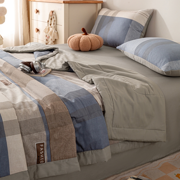 91家纺网 家纺一手货源 找家纺 红日子纺织品 2026新款里外全棉纯棉印花夏被夏凉被空调被 韶华