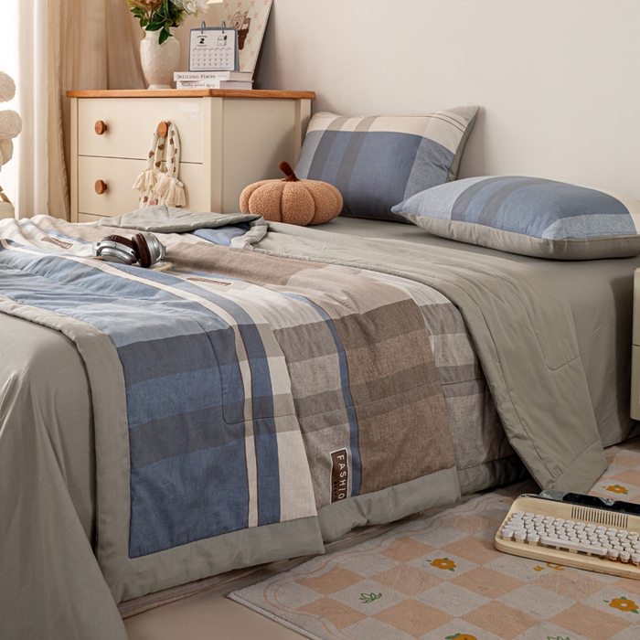 91家纺网 家纺一手货源 找家纺 红日子纺织品 2026新款里外全棉纯棉印花夏被夏凉被空调被 韶华