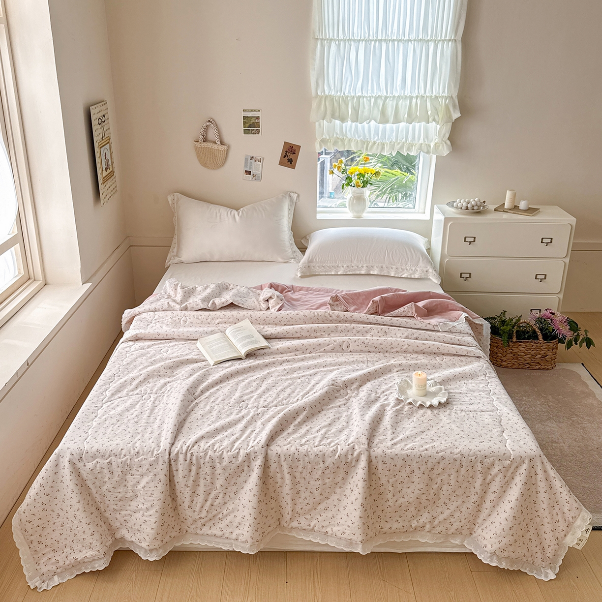 91家纺网 家纺一手货源 找家纺 （总）摩时 2026春夏新款全棉棉麻夏被空调被单双人被子棉花被