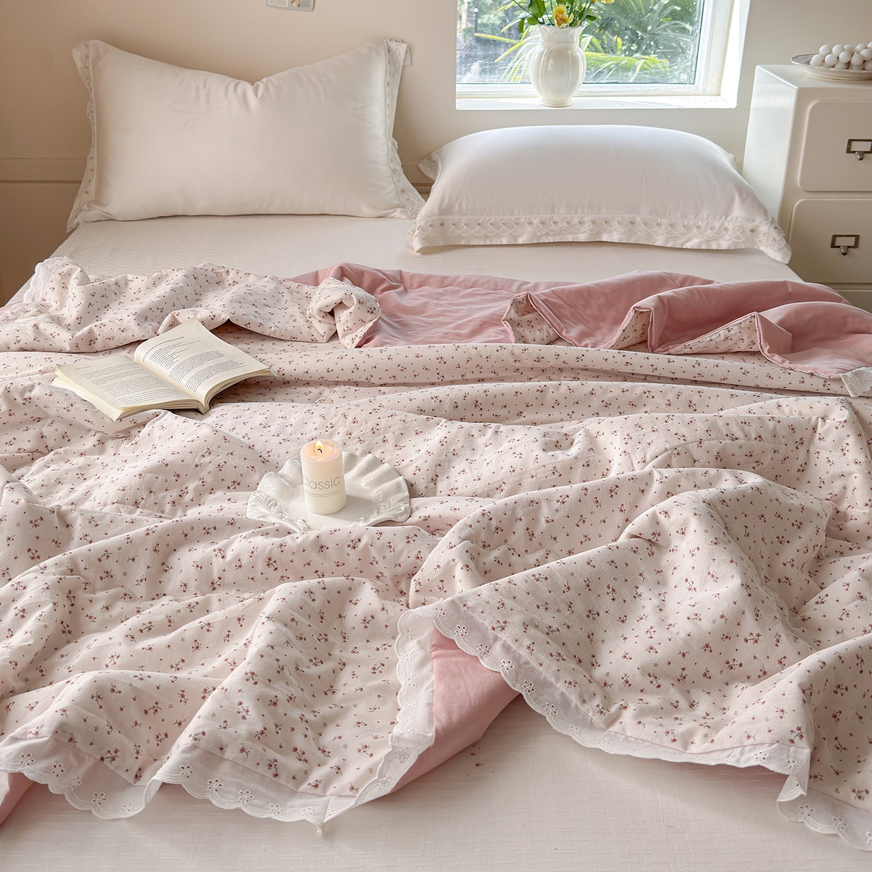 91家纺网 家纺一手货源 找家纺 （总）摩时 2026春夏新款全棉棉麻夏被空调被单双人被子棉花被