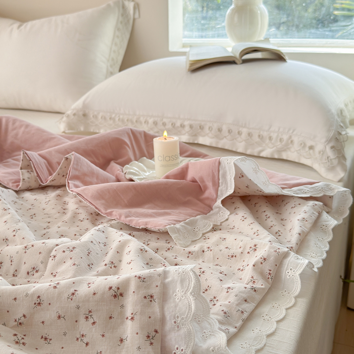 91家纺网 家纺一手货源 找家纺 摩时 2026春夏新款全棉棉麻夏被空调被单双人被子棉花被 春汐