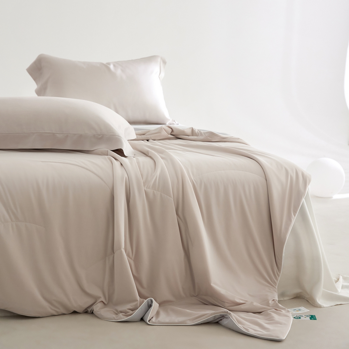 91家纺网 家纺一手货源 找家纺 纪梵茜 2026新款李官奇大豆纤维被锦纶氨纶凉感丝夏凉被锦氨空调被芯 凉感丝-可可棕