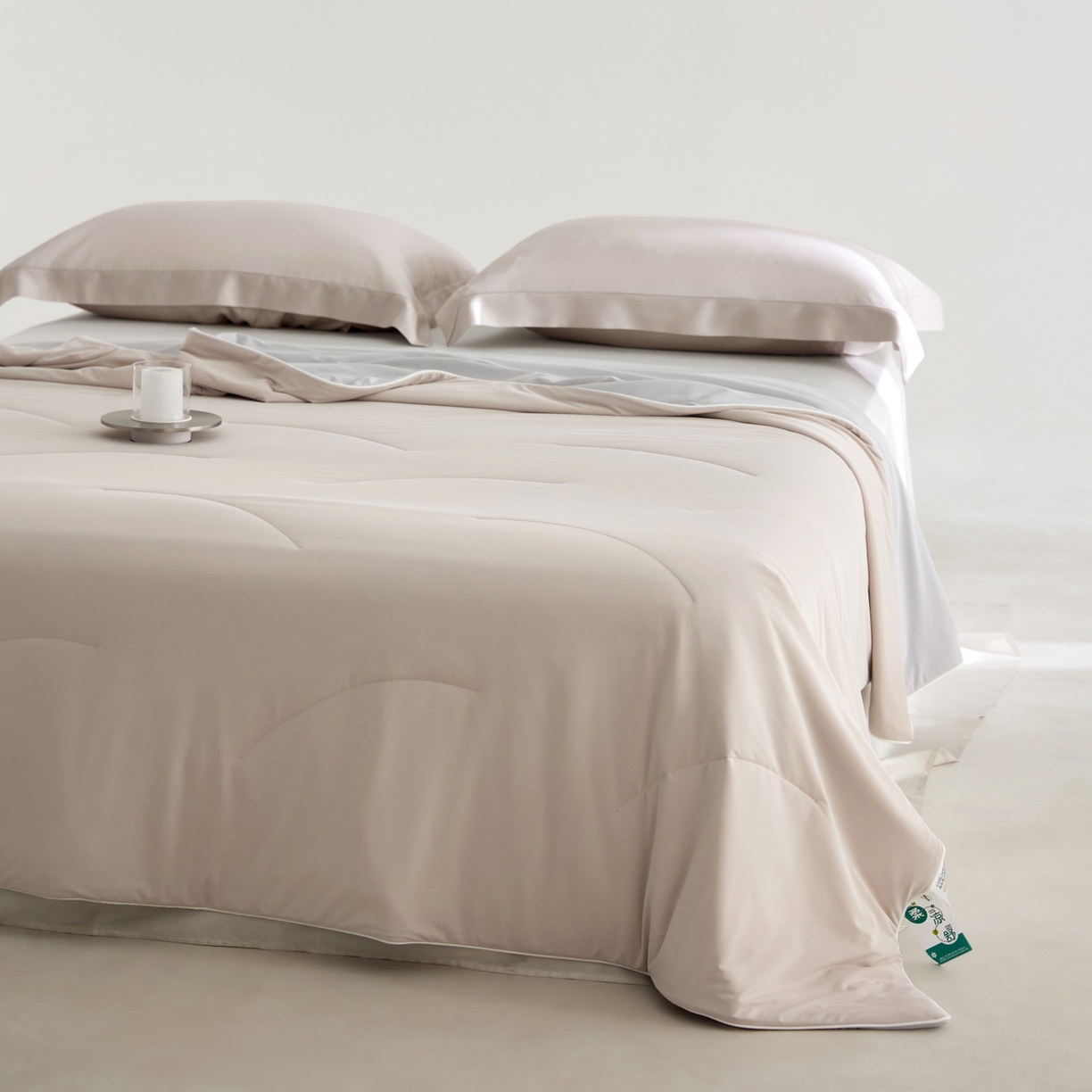 91家纺网 家纺一手货源 找家纺 纪梵茜 2026新款李官奇大豆纤维被锦纶氨纶凉感丝夏凉被锦氨空调被芯 凉感丝-可可棕