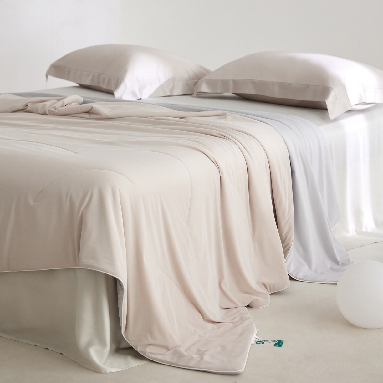 91家纺网 家纺一手货源 找家纺 纪梵茜 2026新款李官奇大豆纤维被锦纶氨纶凉感丝夏凉被锦氨空调被芯 凉感丝-可可棕