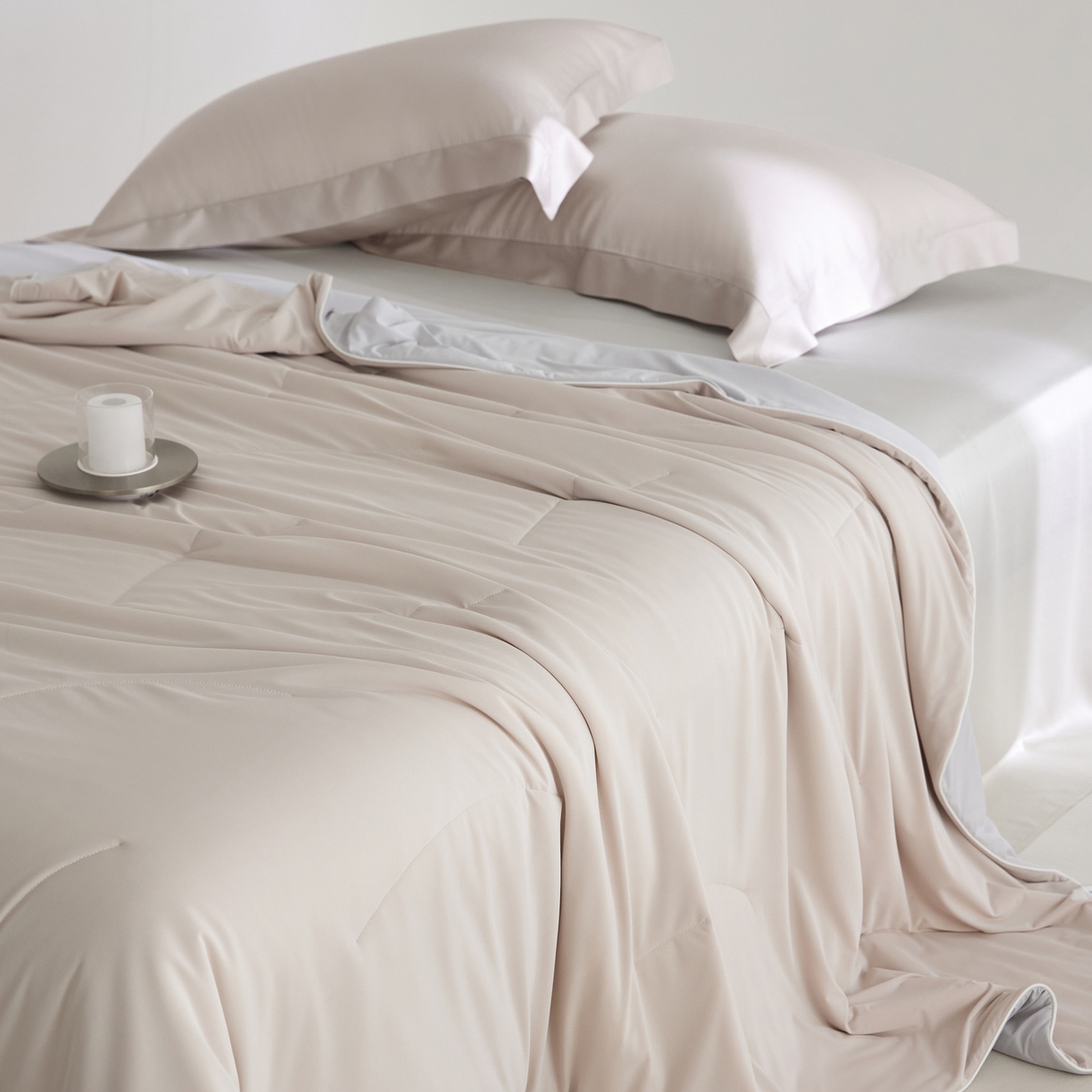 91家纺网 家纺一手货源 找家纺 纪梵茜 2026新款李官奇大豆纤维被锦纶氨纶凉感丝夏凉被锦氨空调被芯 凉感丝-可可棕