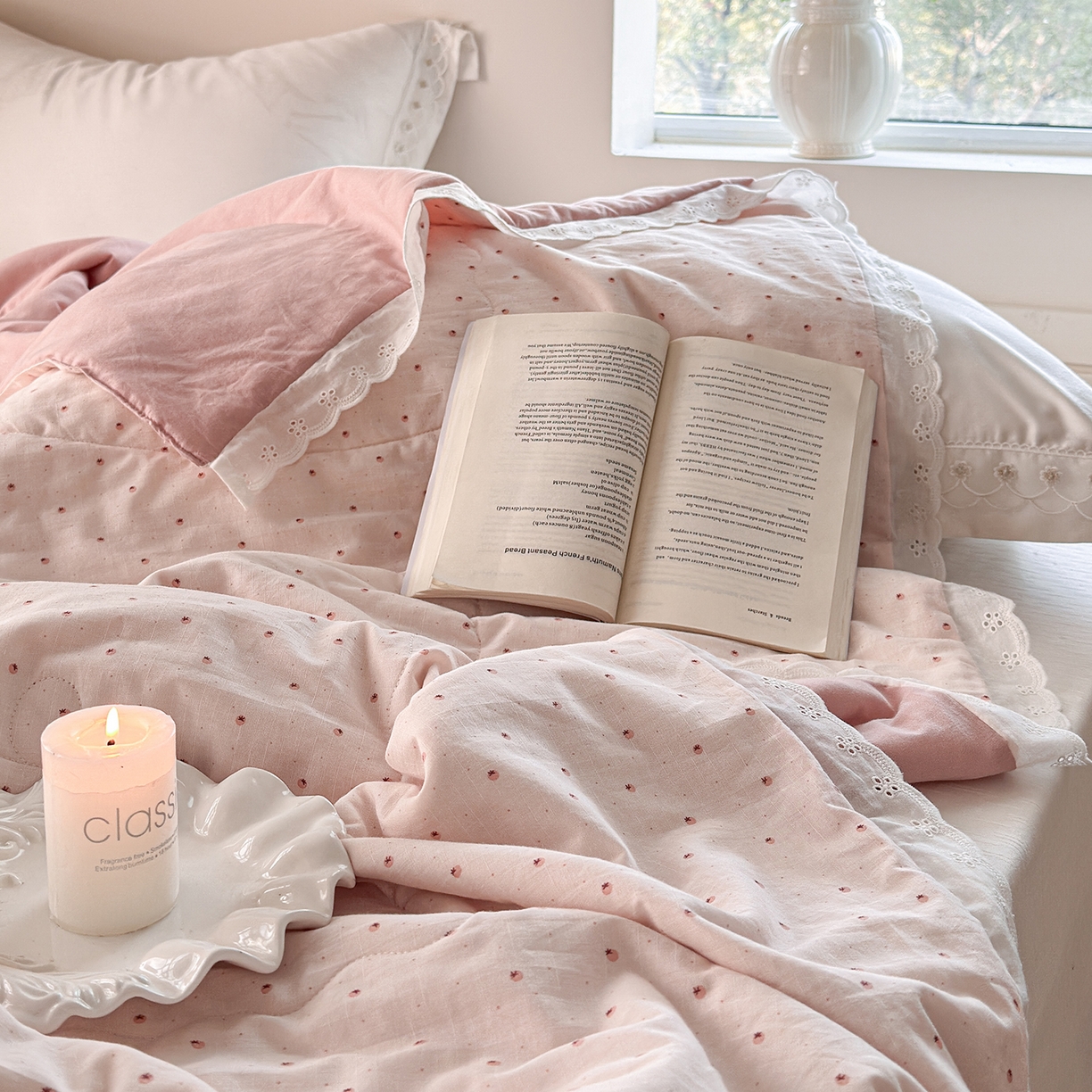 91家纺网 家纺一手货源 找家纺 摩时 2026春夏新款全棉棉麻夏被空调被单双人被子棉花被 好柿成双