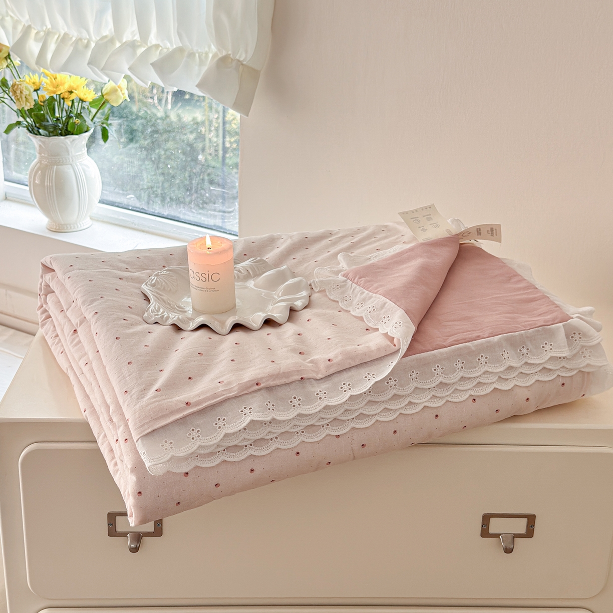 91家纺网 家纺一手货源 找家纺 摩时 2026春夏新款全棉棉麻夏被空调被单双人被子棉花被 好柿成双