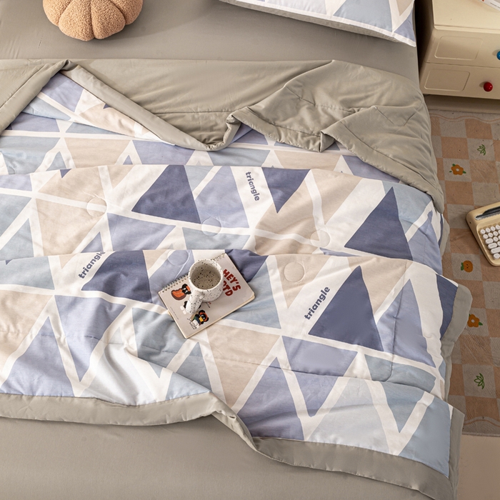 91家纺网 家纺一手货源 找家纺 红日子纺织品 2026新款里外全棉纯棉印花夏被夏凉被空调被 悠然海岸