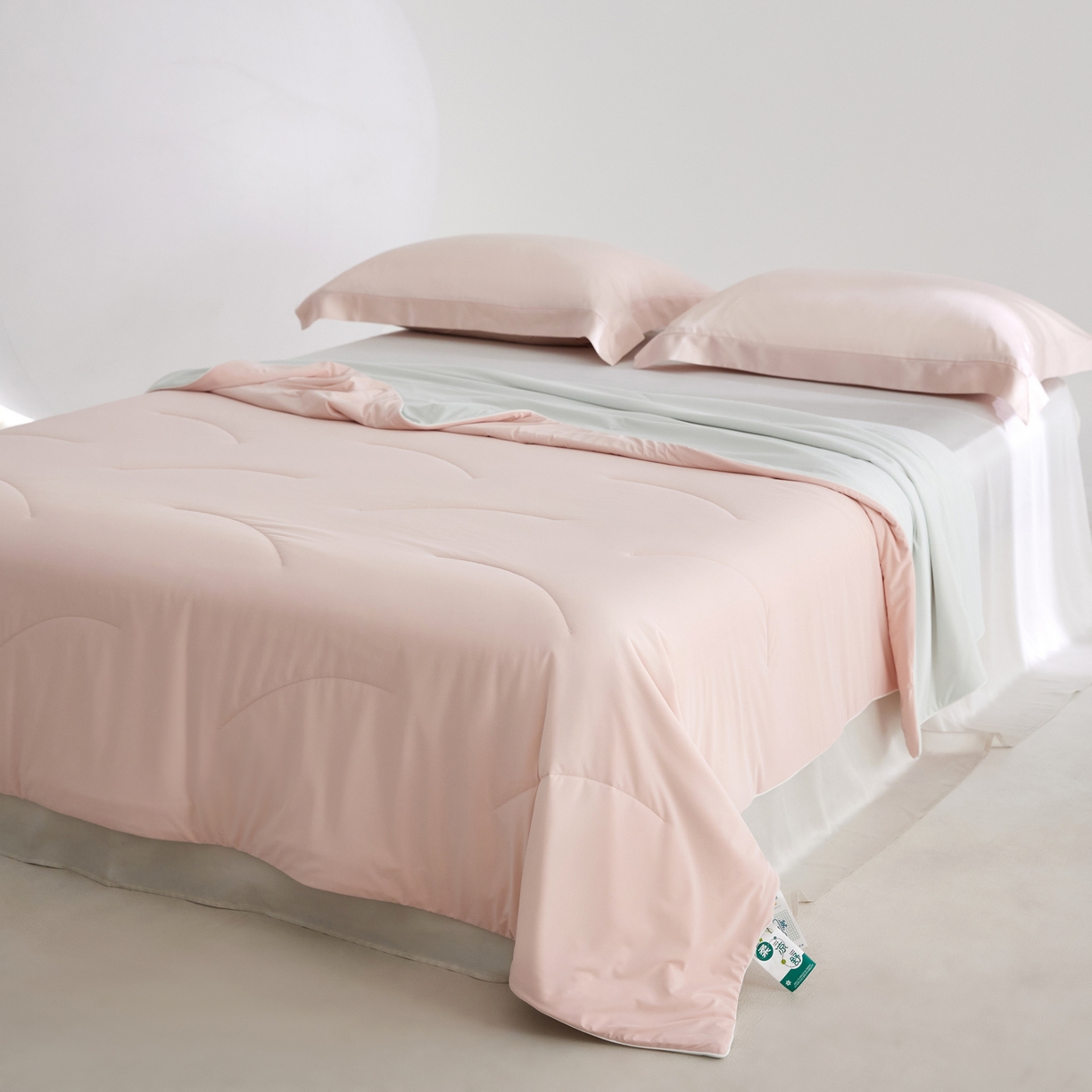 91家纺网 家纺一手货源 找家纺 A+爱家（纪梵茜） 2026新款李官奇大豆纤维被锦纶氨纶凉感丝夏凉被锦氨空调被芯 凉感丝-橘雾粉