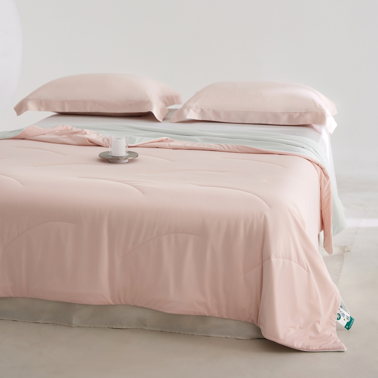 91家纺网 家纺一手货源 找家纺 A+爱家（纪梵茜） 2026新款李官奇大豆纤维被锦纶氨纶凉感丝夏凉被锦氨空调被芯 凉感丝-橘雾粉