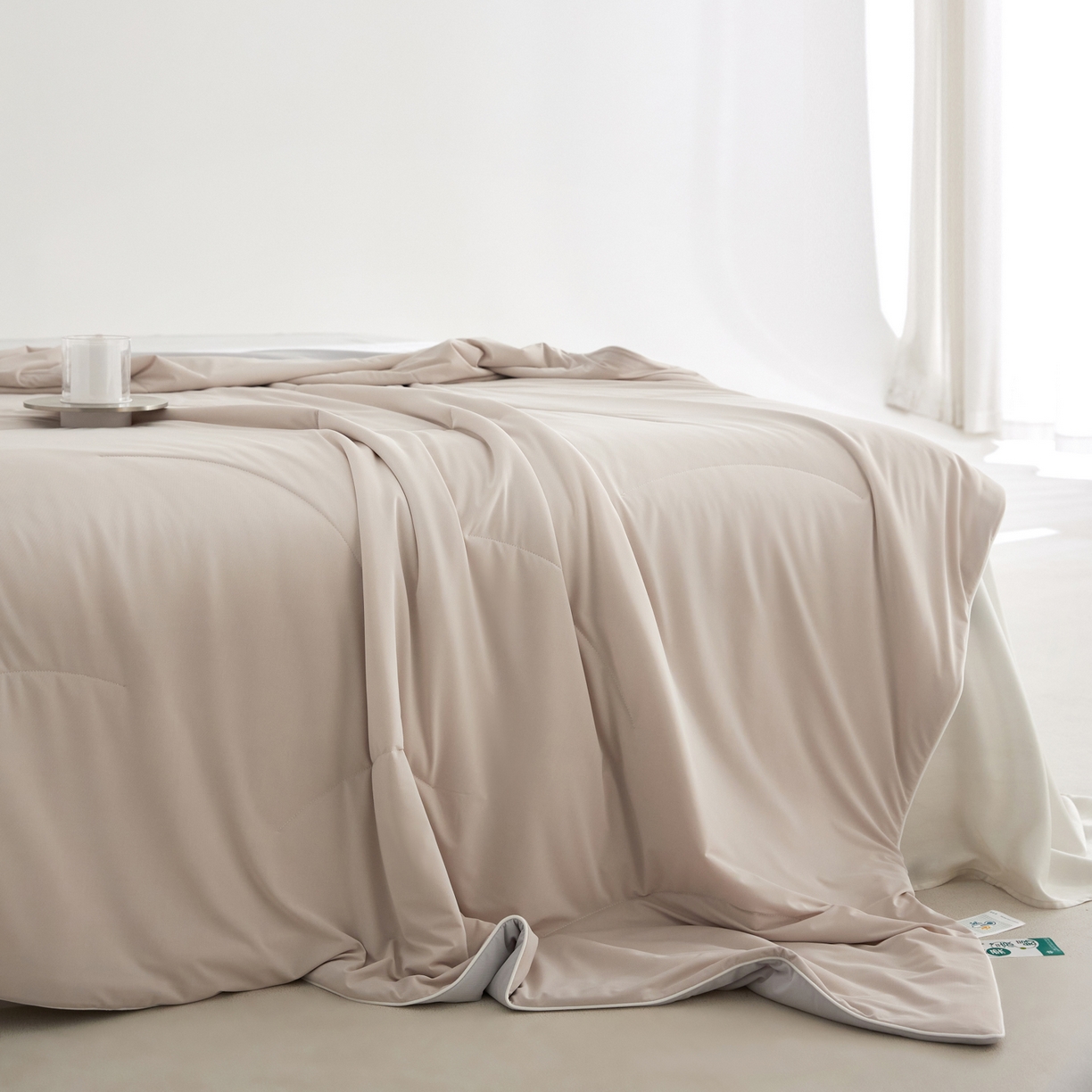 91家纺网 家纺一手货源 找家纺 A+爱家（纪梵茜） 2026新款李官奇大豆纤维被锦纶氨纶凉感丝夏凉被锦氨空调被芯 凉感丝-可可棕