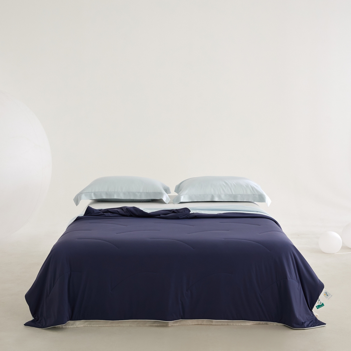 91家纺网 家纺一手货源 找家纺 A+爱家（纪梵茜） 2026新款李官奇大豆纤维被锦纶氨纶凉感丝夏凉被锦氨空调被芯 凉感丝-深睡蓝