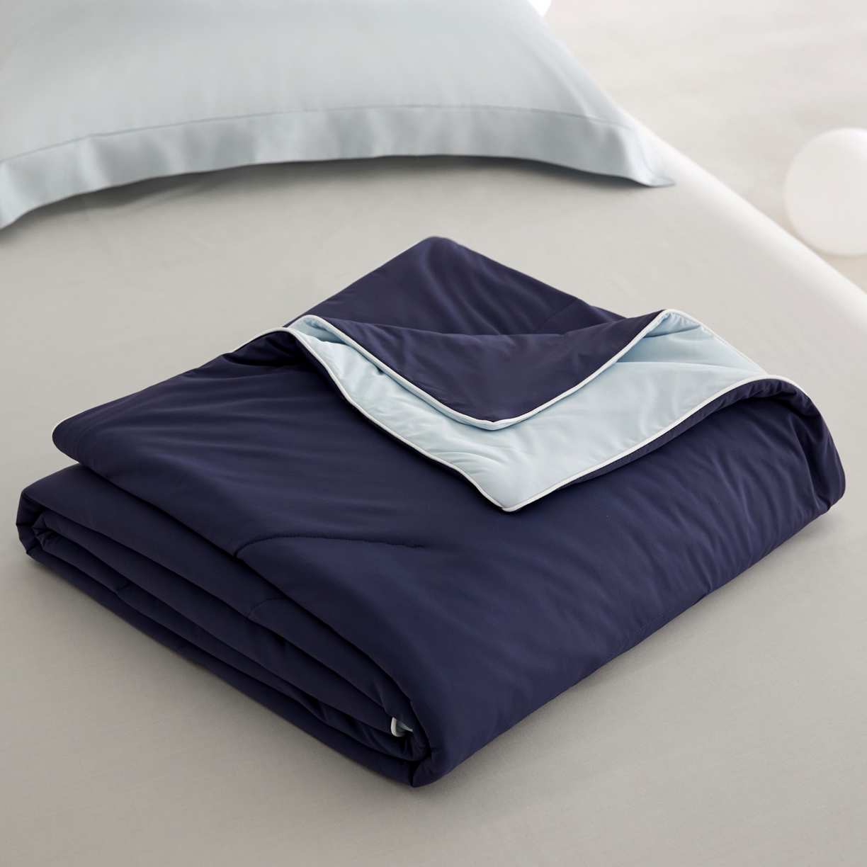 A+爱家（纪梵茜） 2026新款李官奇大豆纤维被锦纶氨纶凉感丝夏凉被锦氨空调被芯 凉感丝-深睡蓝