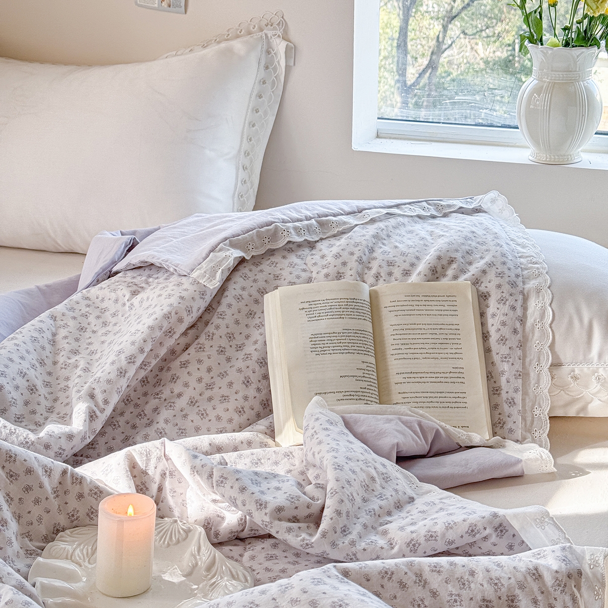 91家纺网 家纺一手货源 找家纺 摩时 2026春夏新款全棉棉麻夏被空调被单双人被子棉花被 花韵