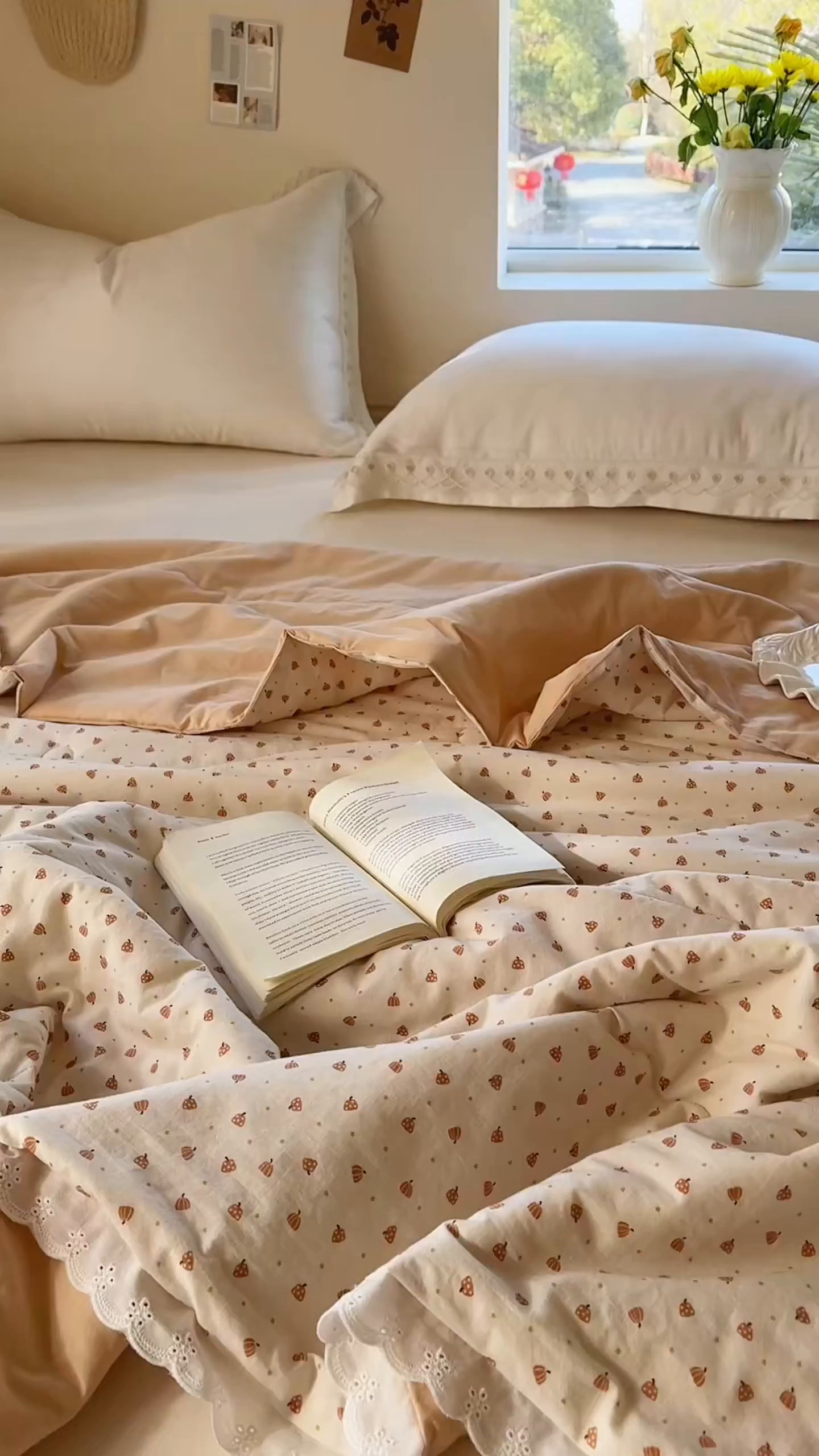 91家纺网 家纺一手货源 找家纺 摩时 2026春夏新款全棉棉麻夏被空调被单双人被子棉花被 星星南瓜