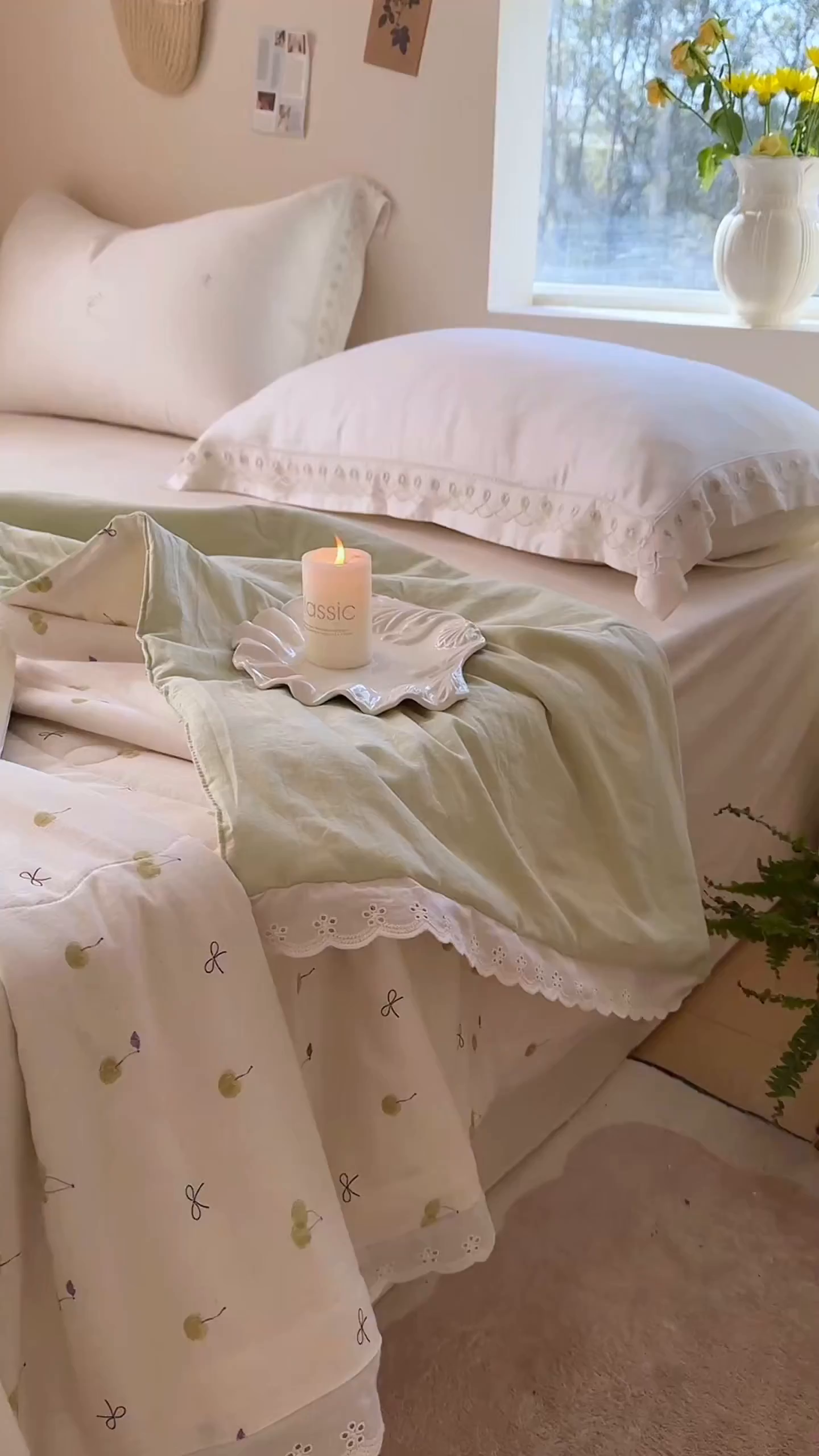 91家纺网 家纺一手货源 找家纺 摩时 2026春夏新款全棉棉麻夏被空调被单双人被子棉花被 樱桃蝴蝶结