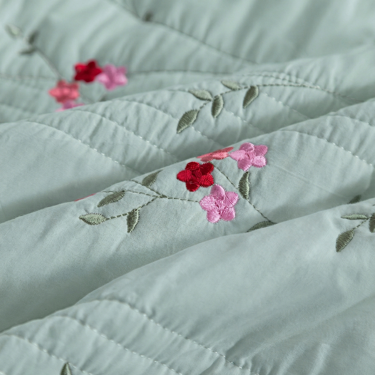 91家纺网 家纺一手货源 找家纺 上喜 2026新款韩国细纱棉床盖三件套多功能夏被四件套 浅蓝色