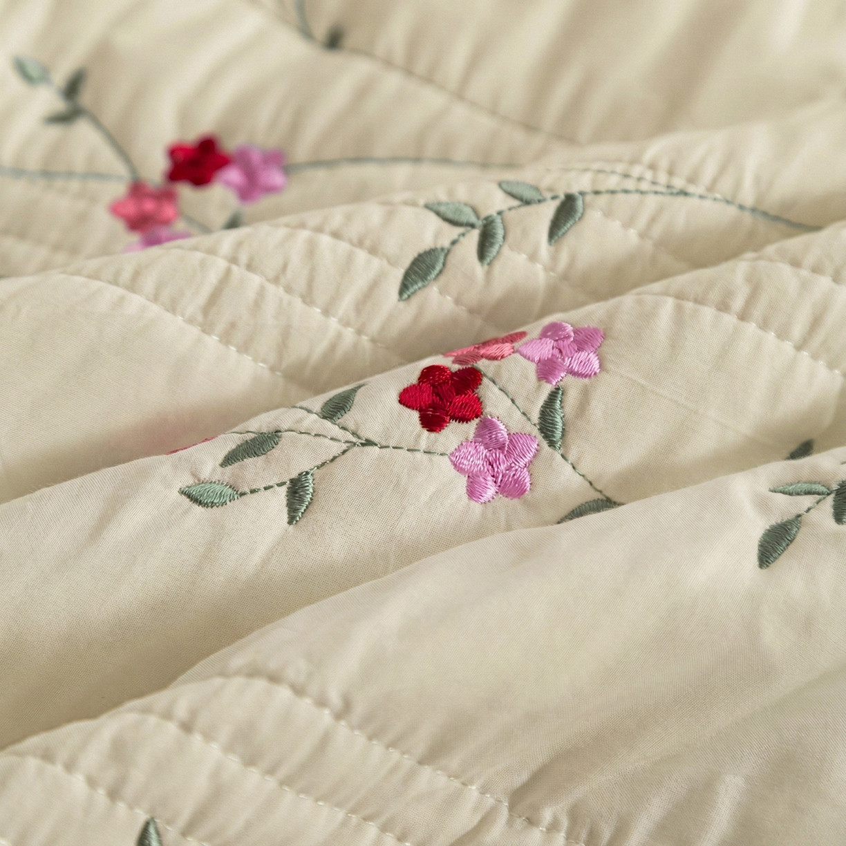 91家纺网 家纺一手货源 找家纺 上喜 2026新款韩国细纱棉床盖三件套多功能夏被四件套 浅黄色