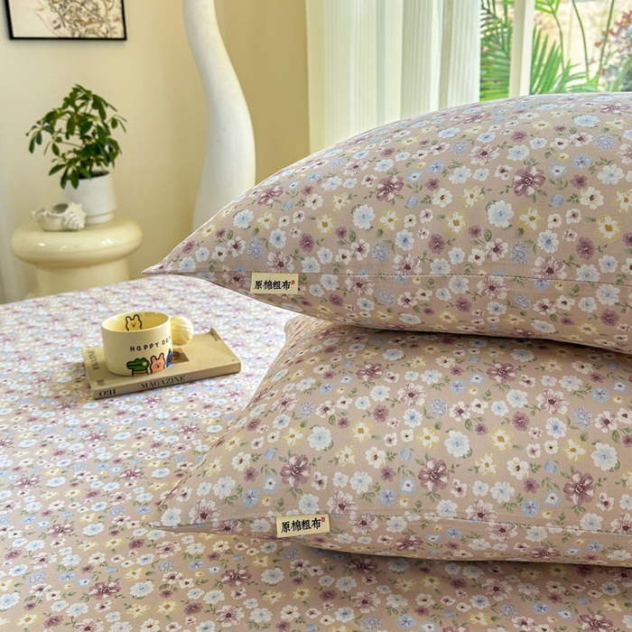 91家纺网 家纺一手货源 找家纺 红日子纺织品 2026新款老粗布纯棉床单单床单床单单件 报春