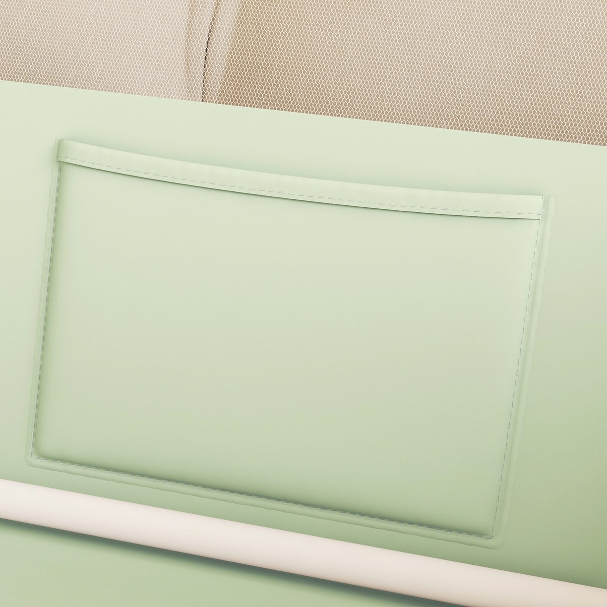 91家纺网 家纺一手货源 找家纺 初心家纺 2026春夏新款DIY小熊防尘顶遮光坐床蚊帐 果绿  (五面遮光）