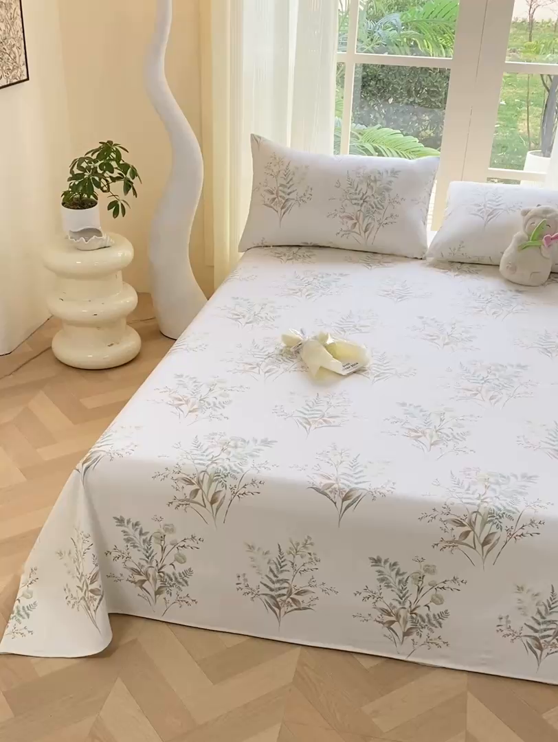 91家纺网 家纺一手货源 找家纺 红日子纺织品 2026新款老粗布纯棉床单单床单床单单件 碧春